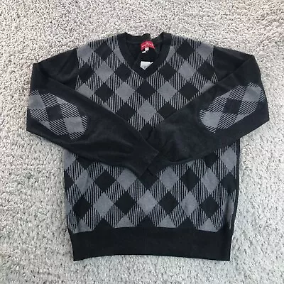 Mark Ecko Pullover Men Sweater Adult Large L V-Neck Dark Gray • $19.95