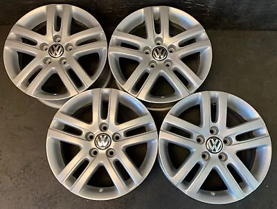 (4) VW Volkswagen Jetta Silver Powder Coat Wheels Rims + Caps 16  Beetle Golf • $695