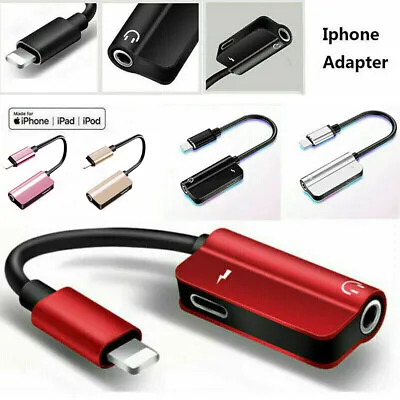 3.5mm Headphone Jack AUX Splitter Adapter And Charger For IPhone 12 11 XS X 8 7 • $5.26