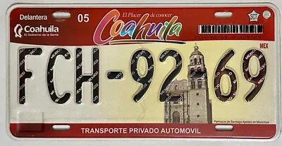 COAHUILA Mexico Aluminum License Plate #FCH-9269 • $29.97