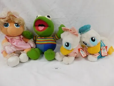 231/283 Lot Of 4 Plush Dolls ~ Muppet Babies ~ Donald Duck ~ Daisy Duck ~ Kermit • $39.99