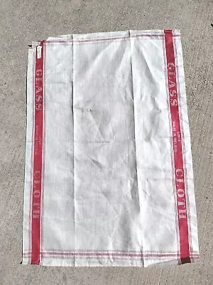 Vintage Red Stripe Glass Towel Irish Linen Farmhouse 22 X 32 Inches • $14.95