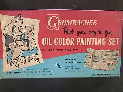 EUC Vintage 1960's Grumbacher Artists Oil Color Paint Set  #321 In Original Box • $20