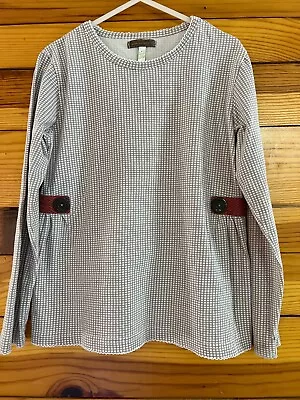 Matilda Jane Cameo Tee Top Girls You & Me Gray Dot Long Sleeve Shirt Size 8 • $29.99