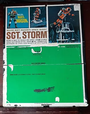 Vintage Mattel Major Matt Mason  Rare Sgt Storm Flight Card Card Back 2 Sections • $82.62