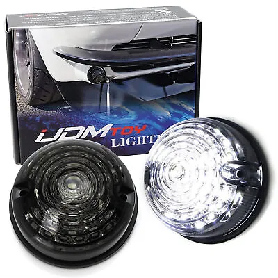 Flush Mount Smoke Lens White LED Side Markers/Signal Lamps For Classic 50 60 Car • $26.99