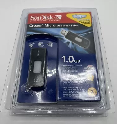 SanDisk Cruzer Micro USB Flash Drive 1.0 GB Flash Drive NIB New • $15.49