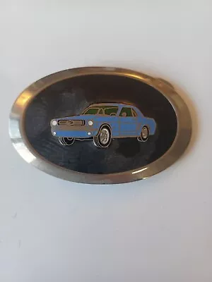 Vintage Ford Mustang Blue Belt Buckle • $10