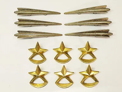 12 Vintage Mid Century Atomic Drawer Pull Handles - MCM Shooting Star Starburst • $69.99