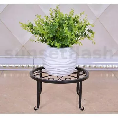 £9.99 • Buy Metal Plant Pot Stand In/Outdoor Garden Flower Planter Display Holder She