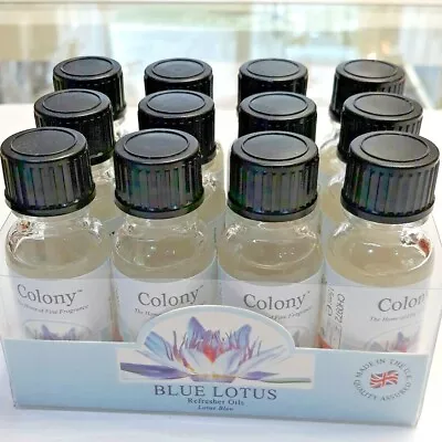 Joblot Of 12 Colony Fragrance  Oil/Refresher Oils Blue Lotus 15ml • £12