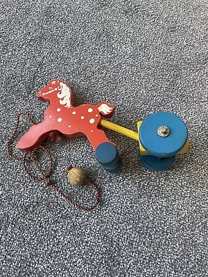 Wooden Vintage Antique Pull Along Toy • $12.62