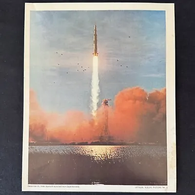 Rare Vintage Official NASA Picture  #1  Dec 21 1968 Apollo 8 Launch Cape Kennedy • $14.99