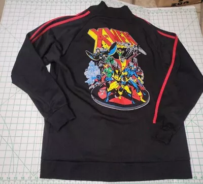 Vtg Marvel Mad Engine X-Men Black Zip Up Long Sleeves Track Jacket XL • $62