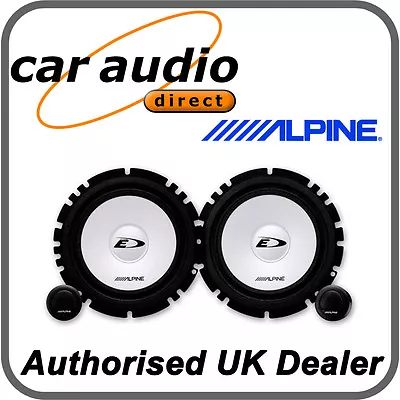 £49.99 • Buy ALPINE SXE-1750S 6.5  16.5cm Car Audio Component 2Way Speakers Set 280W Tweeters