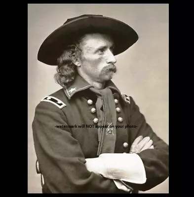 1865 George Armstrong Custer PHOTO Major General Portrait Uniform Last Stand • $5.68