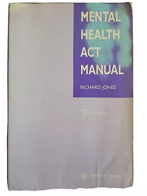 Mental Health Act Manual Richard Jones Paperback 2017. Education Book. Gift • £4.20