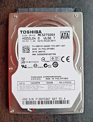 Toshiba 320GB MK3275GSX SATA 2.5  HDD Hard Drive - Tested And Working • £9.99