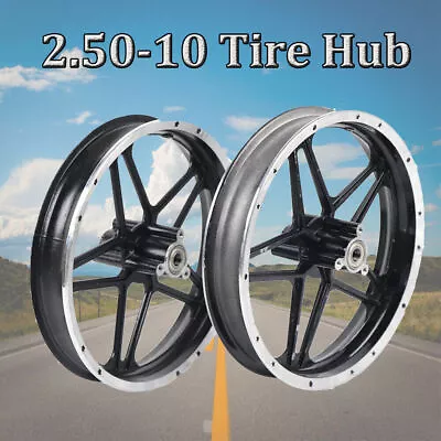 49cc 50cc 2 Stroke Front Rear Wheel 2.50-10 Tire Rim Hub For Mini Pit Dirt Bike • $59.01