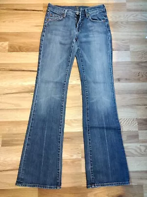 7 For All Mankind Bootcut Low Rise Dark Wash 28 X 31.5 Womens Jeans PLS READ • $7