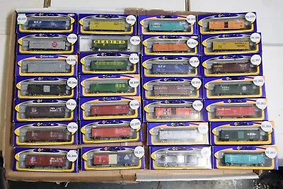 N Scale BOX CAR ASSORTED UP CO WM NYC SF PFE BC RG SP RI GN Sold Individually • $9.95
