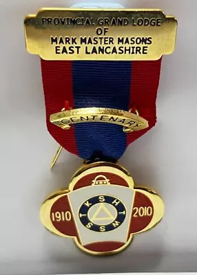 2010 Mark Master Mason East Lancashire Centenary Jewel Hallmarked Silver Gilt • £45.45