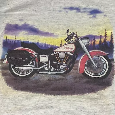 VTG Harley Davidson Motorcycle Shirt XL Roll Up Sleeves • $25