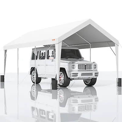 VEVOR Carport Car Canopy Garage Shelter Tent 10x20ft With 8 Poles For Auto Boats • £223.19