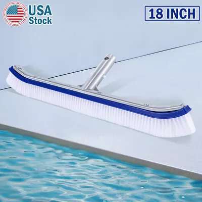 Premium 18 Inch Pool Brush Head Swimming Pool Walls Cleaning Brush Nylon Bristle • $17.29