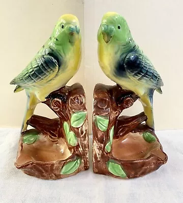 Bookends - Set Of Two Wonderful Budgerigars • $60