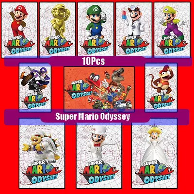 For Nintendo Switch Super Mario Odyssey NFC Amiibo Compatible Card Set Of 10 AU • $20.79
