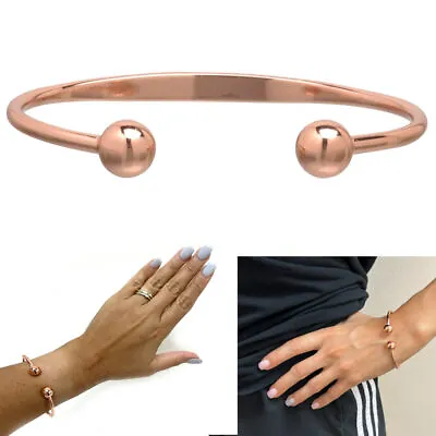 Magnetic Copper Cuff Bracelet Pain Relief Healing Therapy Arthritis Women Men • $9.41