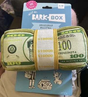 $5.99 • Buy BARK Box Money Stack Doggo Doggo Bills Y'all Dog Toy $100 Squeaker