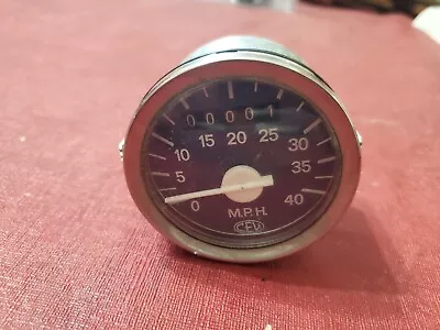 Miniature CEV 40 MPH Moped Mechanical Speedometer Fits 2 1/4 Inch Hole • $39.34