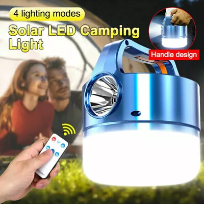 Solar 20 LED Camping Light Tent Lamp USB Rechargeable Lantern Flashlight USB UK • £2.99