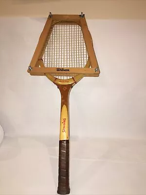 1970s VINTAGE SPALDING DAVIS CUP MODEL WOOD TENNIS RACQUET RACKET Great Cond. • $24.99