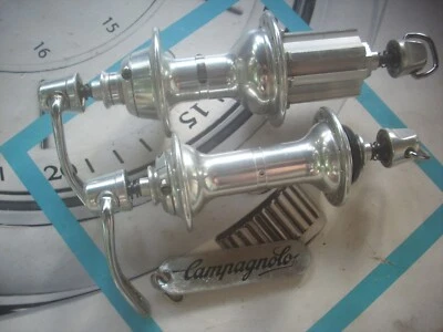 $395 • Buy Campagnolo 9-11 SPD Record Ti 28HOLE Hubs W QR's Mint Recent Vintage Campy