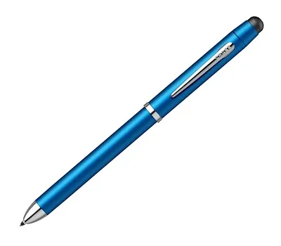 Cross Tech3+ Metallic Blue Multi Function Pen & Pencil & Stylus AT0090-8 In Box • $67.95