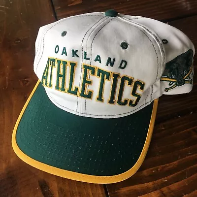 Oakland A’s Starter Hat Vtg Arch Classic Snapback Pinstripe 90s Athletics • $74.99