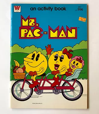 1982 Ms Pac-Man Activity Book Magazine Unused Clean Children Fun Vintage • $22.99