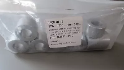 8 Pack Round Steel Spacers 1.25 By 0.75 • $19.99