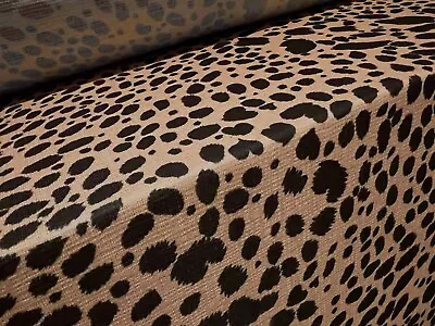 £7.99 • Buy Textured Stretch Spandex Jersey Fabric, Per Metre - Dalmatian Print - Salmon