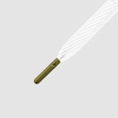 Laces Mr Lacy Smallies White Gold Tip Flat High-quality Shoelaces 90 Cm Long • £10.79