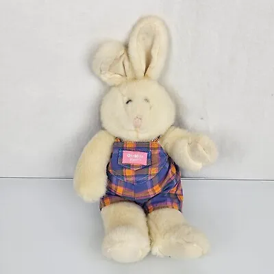 Vintage Eden Oshkosh B'gosh Bunny Rabbit Plush Plaid Overalls Stuffed Toy 13  • $19.99