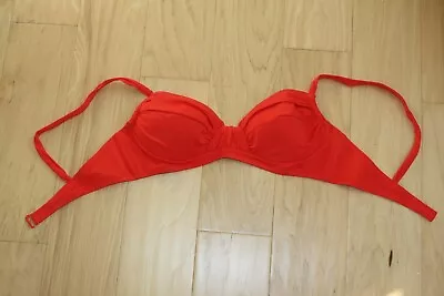 J. Crew Red Ruched French Bikini Swim Bathing Suit Underwire Women's Medium NWOT • $22.99