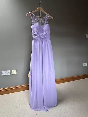 Lilac Mauve Prom Bridesmaid Evening Cruise Dress Size 10 • £2.50