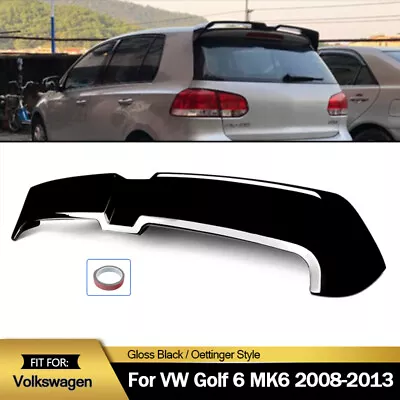 Rear Roof Spoiler Wing Lip OTG Style For VW Golf 6 MK6 GTI R 2008-13 Gloss Black • $105.89
