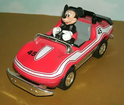 Mickey Mouse Race Car Toy (6.5  Long) Tin Metal Walt Disney Buggy Vehicle • £38.54