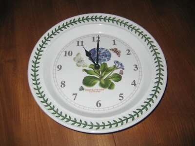 £12.99 • Buy PORTMEIRION BOTANIC GARDEN BLUE PRIMROSE WALL CLOCK* PRIMULA VILLOSA * 27cm