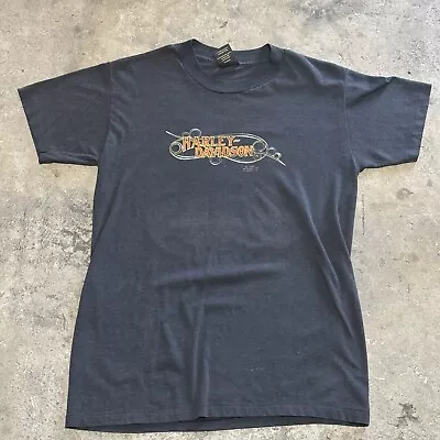 Vintage 1986 Harley Davidson Dallas Texas T Shirt. Eagle Graphic Size Large • $180